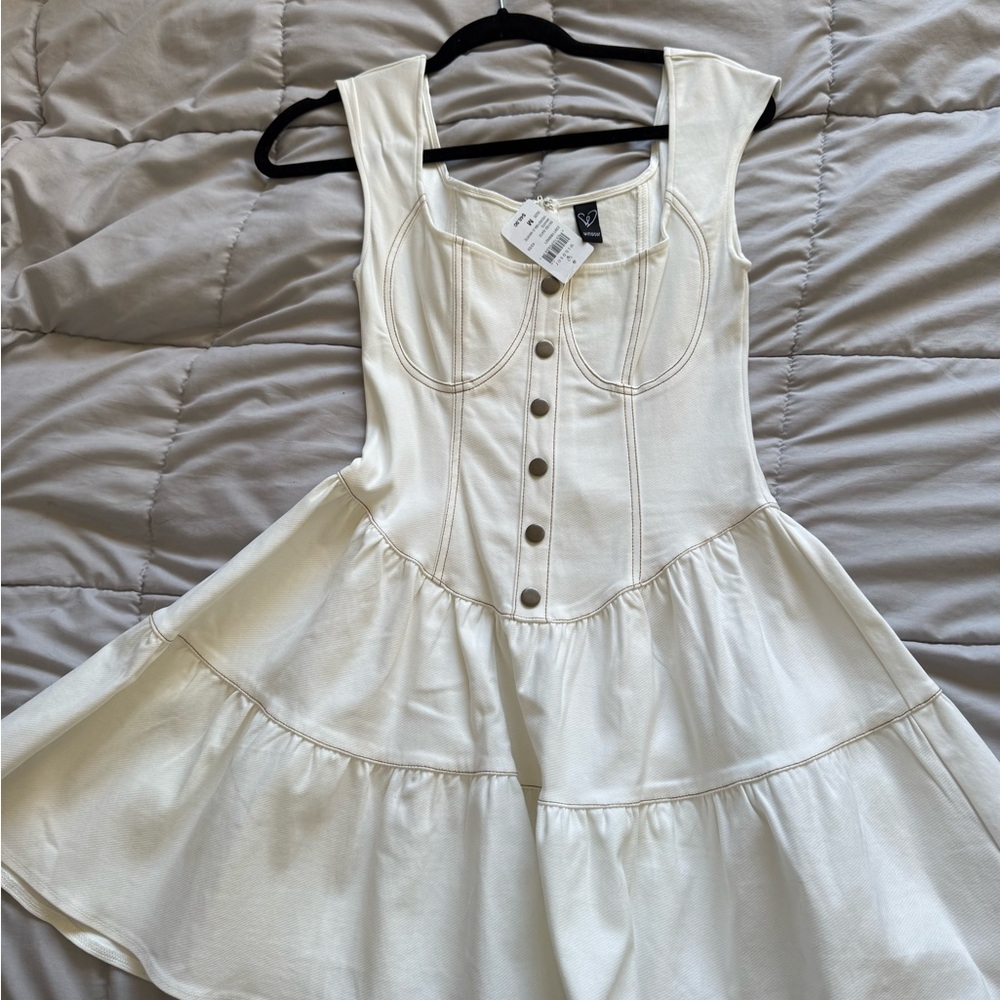 Windsor Cream Button-Front Dress